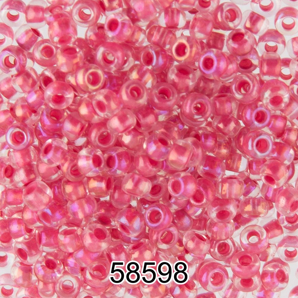 Бисер Preciosa 10/0 (2.3 мм), 500 г, 58598 (Ф566) брусничный
