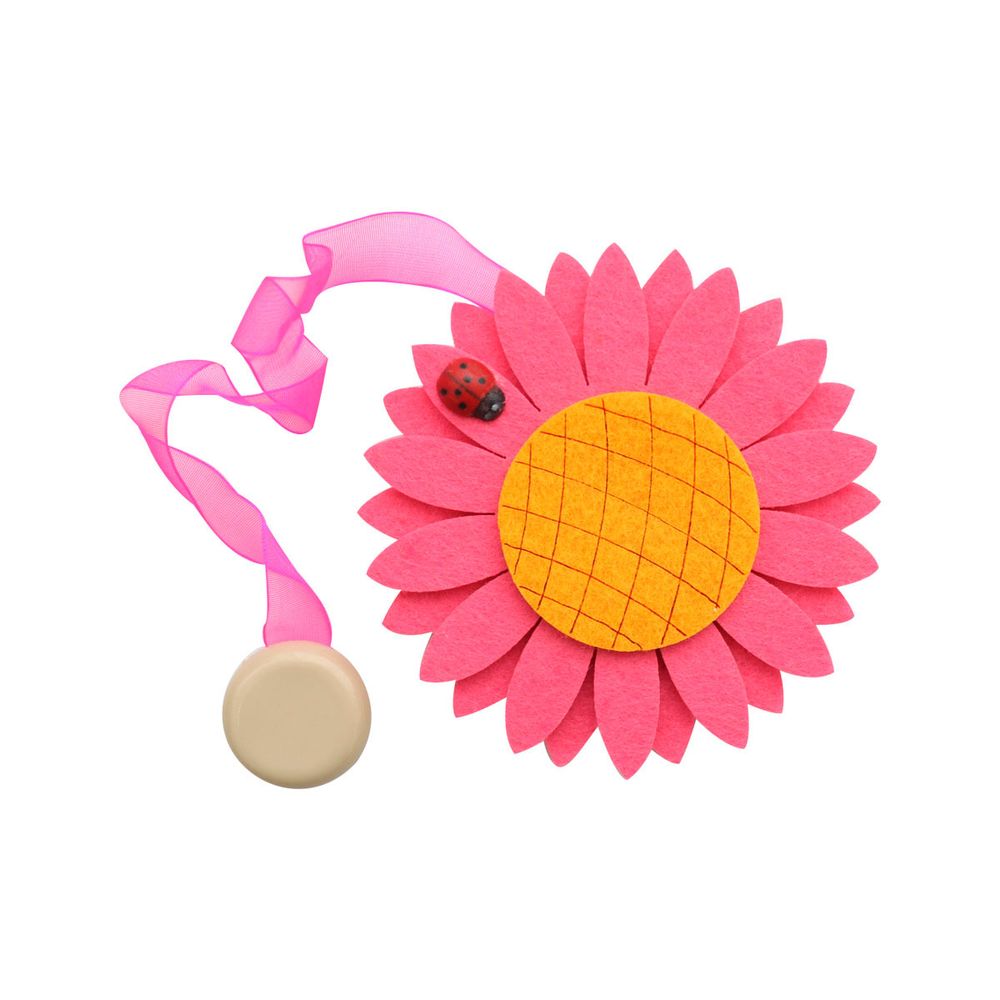 Клипса-магнит из фетра для штор ромашка Astra&amp;Craft, 0368-0127, упак(2шт), А549 розовый