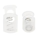 Фиксатор (зажим) для шнура пластик 1 отв., ⌀5.5 мм, 20х10 мм, цилиндр, прозрачный, 200 шт