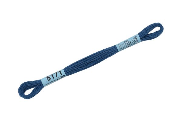 Мулине Gamma 100% хлопок, цв.5171 сине-серый, 24 мотка по 8 метров