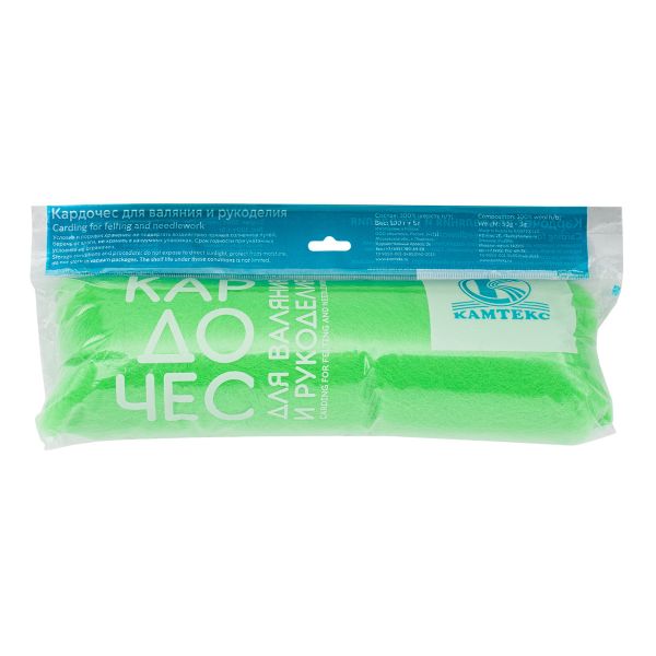Шерсть для валяния Кардочес 100% п/тонк.шерсть, 100 гр. Камтекс, 027 лимон незрелый