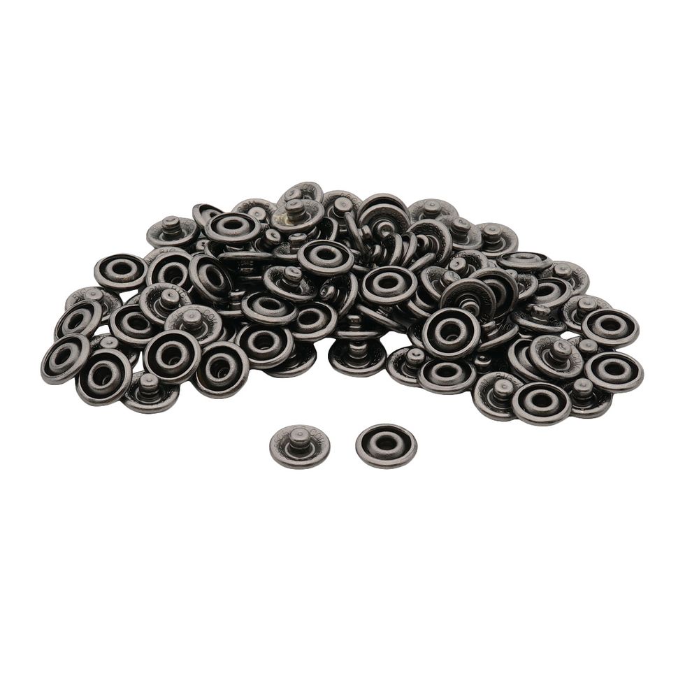 Часть кнопки рубашечной ⌀9 мм (C-часть), черн. никель мет, 100 шт, BIG