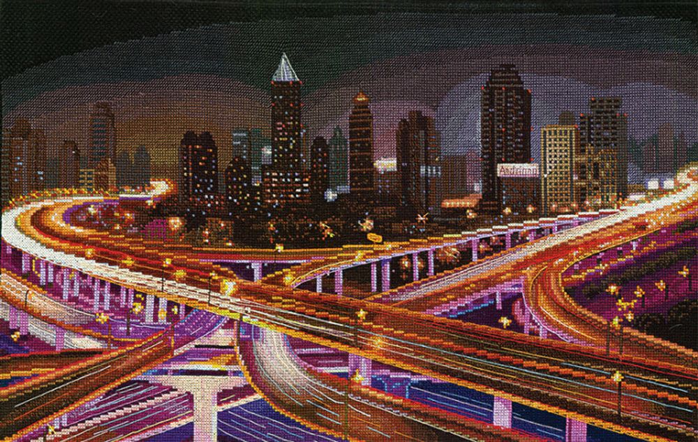 Набор для вышивания нитками Сделай своими руками, Ночная развязка, 42.5х25 см