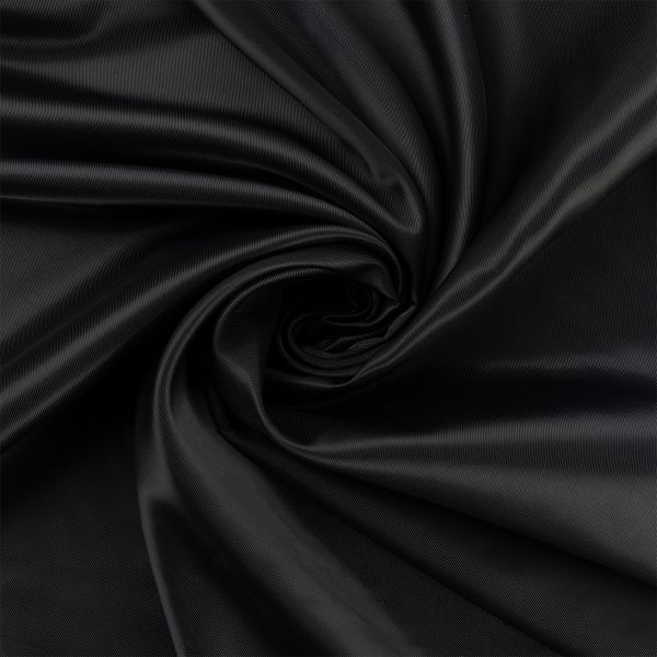 Ткань подкладочная Poly Twill 101±2 г/м², отрез 145х500 см, 100% п/э, 56 черный, Gamma LPT