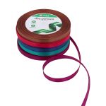 Набор атласных лент 5 цветов по 6.0 мм / 23 метра, темный микс