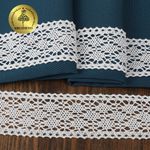 Кружево вязаное (тесьма) 40 мм, диз. 299, цв.02 белый, уп. 25 м, Kruzhevo