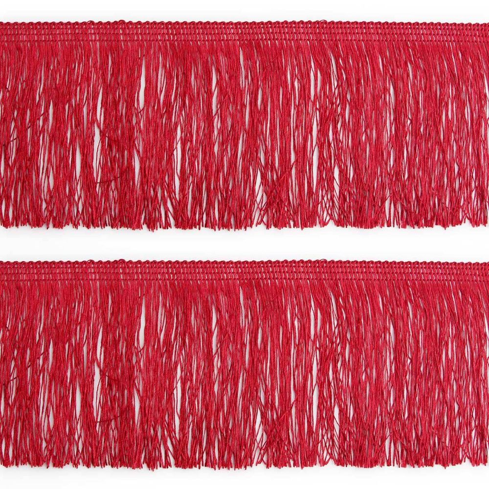 Бахрома отделочная широкая 120.0 мм / 25 метров, 171 красный