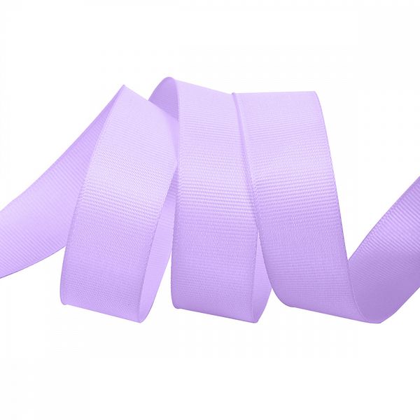 Лента репсовая (в рубчик) 25.0 мм, цв. 430 св.сиреневый For Hobby, уп. 22.86м (±1м)