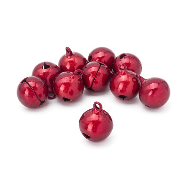 Бубенчики жемчужные 18 мм, 10 шт, Astra&Craft, QYB-013 красный