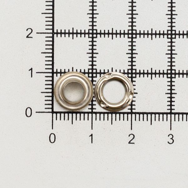 Люверсы металл ⌀_4.87 мм (внутр.), h5.66 мм (внутр.), №3, сталь, New Star, никель, уп≈5000 шт