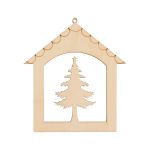 Заготовка из фанеры Подвеска плоская 6.5х7.5 см, елочка, Mr.Carving, КЛ-42