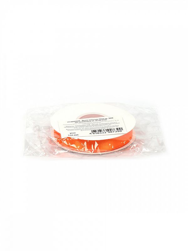 Лента атласная 1-сторонняя 12.0 мм / 22.5±1 метра, 3020 ярк.оранжевый, Magic4Hobby