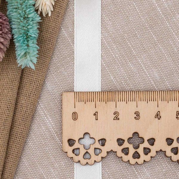 Лента атласная 1-сторонняя 12.0 мм / 22.86±1 метров, 127 жемчужный, Globus