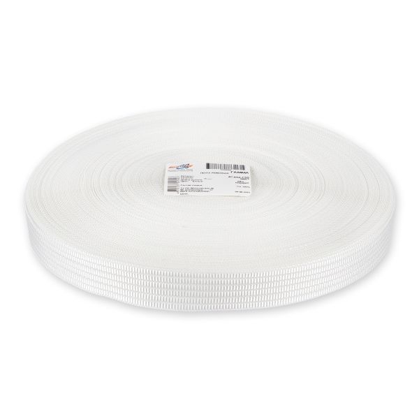 Стропа (ременная лента) 25 мм / 50 метров, [17.73 г/пог.м], 100% п/а, белый, Gamma 4с494