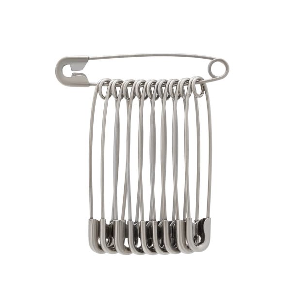 Булавки английские l=44 мм, никель, 100 шт, С-17