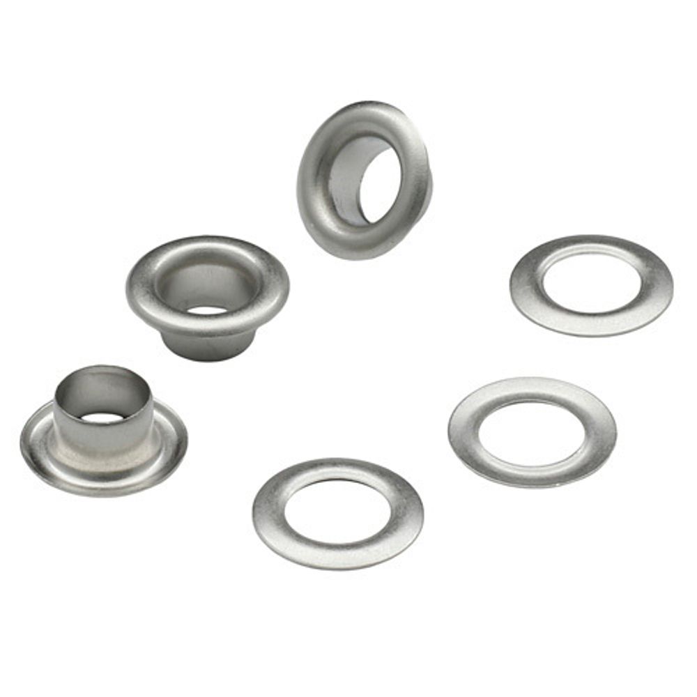 Люверсы металл ⌀_5.0 мм (внутр.), серебро, 100 шт, S090803, BIG