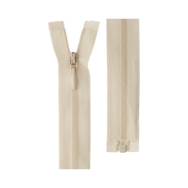 Молния спираль потайная плательная Т3 (3 мм) 1 зам., разъем., 40 см, 297 слон.кость, G103L Gamma, 10 шт