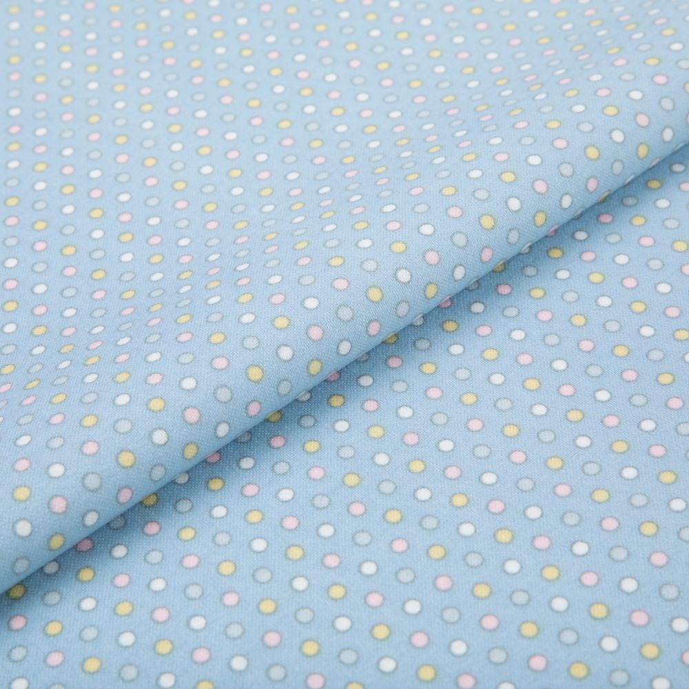 Ткань для пэчворка Peppy Молочные сны фланель, отрез 100х110 см, 175 г/м², МС-07 голубой, Peppy