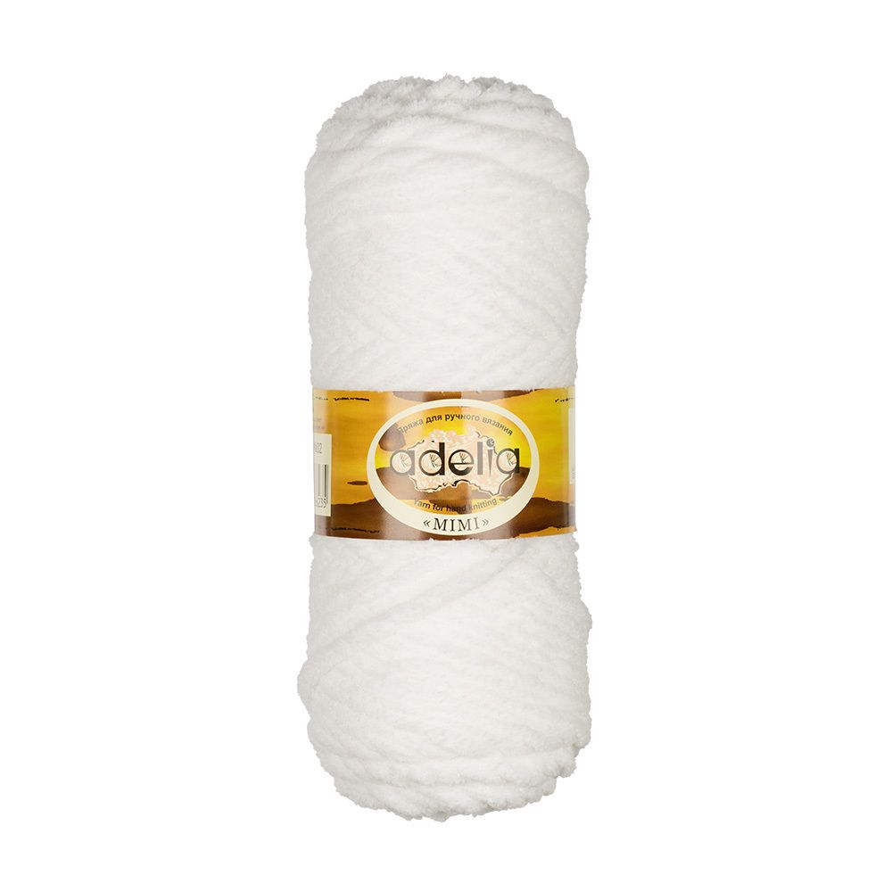 Пряжа Adelia Mimi / уп.5 мот. по 100г, 80м, 02 белый Пряжа Adelia Mimi / уп.5 мот. по 100г, 80м, 02 белый