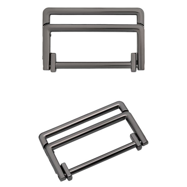 Пряжка прямоугольная 30 мм, металл (Pewter олово (черный никель)), МТ_1872, 6 шт