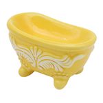 Миниатюра кукольная: Ванна 7х4 см, желтый