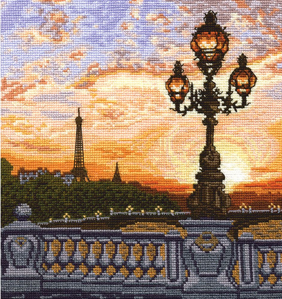 Набор для вышивания нитками Сделай своими руками, Парижский вечер 21х23 см Набор для вышивания нитками Сделай своими руками, Парижский вечер 21х23 см
