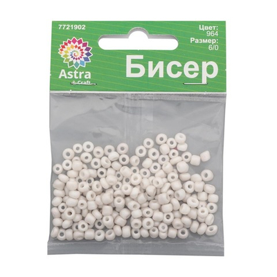 Бисер Astra&Craft 6/0 (4.1 мм), 150 г (10х15 г), цв. 964 эффект жемчуга