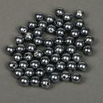 Бусины пластик (перламутр) ⌀12 мм, цв.029 серый, уп.500г (530 шт), Magic4Hobby
