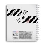 Тетрадь общая с запечатан. пластик. обложкой, 500 мкр, A5+ 96 л. на гребне 65 г/м², белизна 100%, 4 шт, клетка, 000816 Сверкая пятками, Светоч ТЕТ96-002