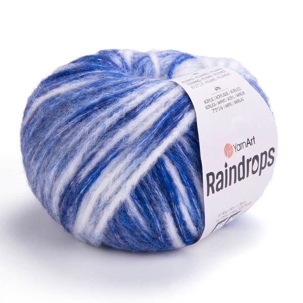 Пряжа YarnArt (ЯрнАрт) Raindrops / уп.10 мот. по 50 г, 115 м, 2907 синий меланж