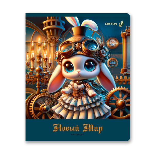 Тетрадь ученическая общая, A5+ 48 л. на скобе 65 г/м², белизна 100 %, 10 шт, клетка, 01135 Новый мир, Светоч Т88