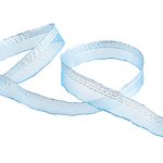 Лента капроновая (органза) 15.0 мм / 25 метров, 091 синий/серебро, Blitz ORT-15