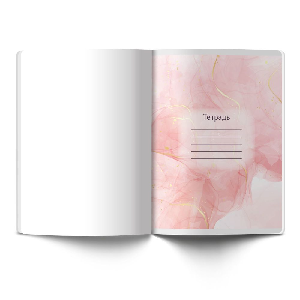 Тетрадь ученическая общая, матовый сплошной лак+запечат.титул лист A5+ 80 л. на скобе 65 г/м², белизна 100 %, 5 шт, клетка, 01124 Вдохновенье, Светоч Т78