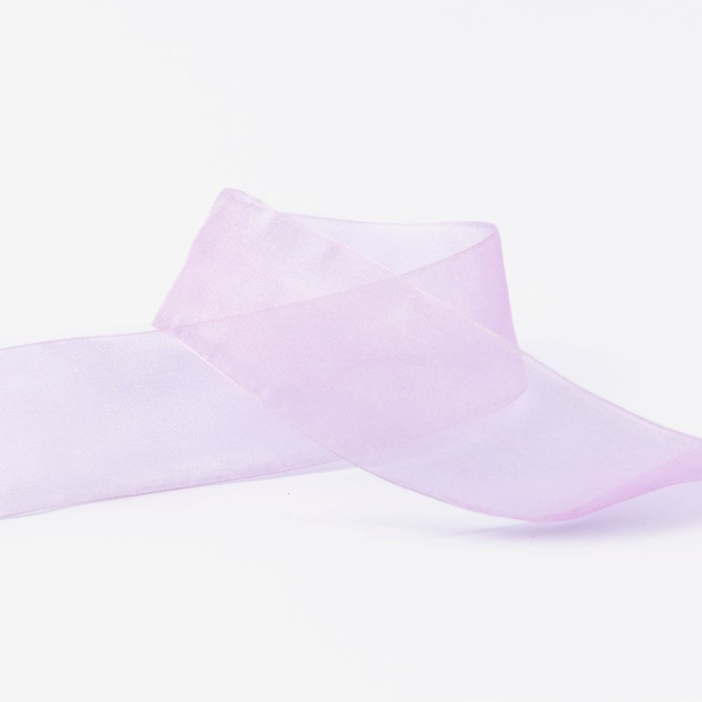 Лента капроновая (органза) 38.0 мм / 22.8±1 метра, 057 св.сиреневый, Blitz OR-38