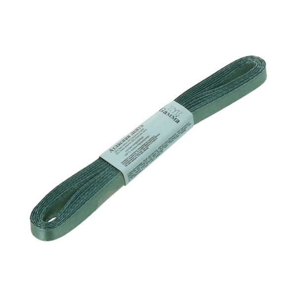 Лента атласная 1-сторонняя 6.0 мм / 10 шт по 5.4 метра, №032 хаки, Gamma AL-6P