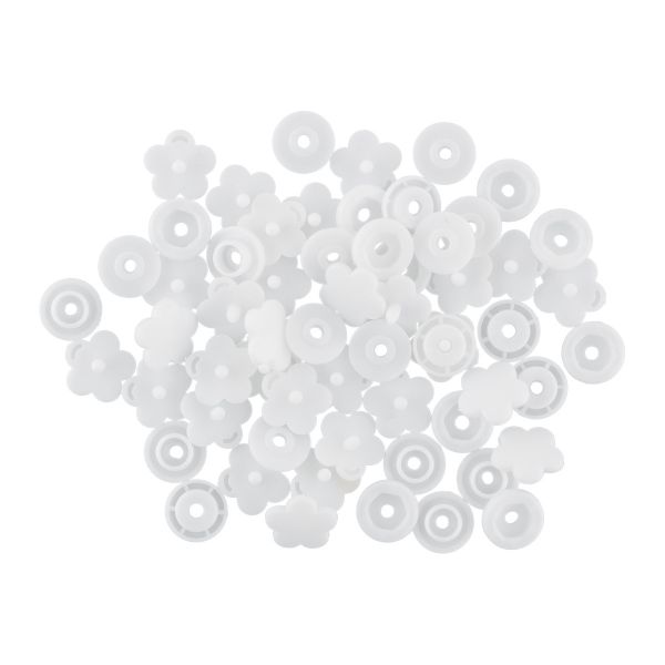 Кнопка рубашечная установочная пластик ⌀12 мм, 15 шт, 001 белый, Micron POM-12 FL