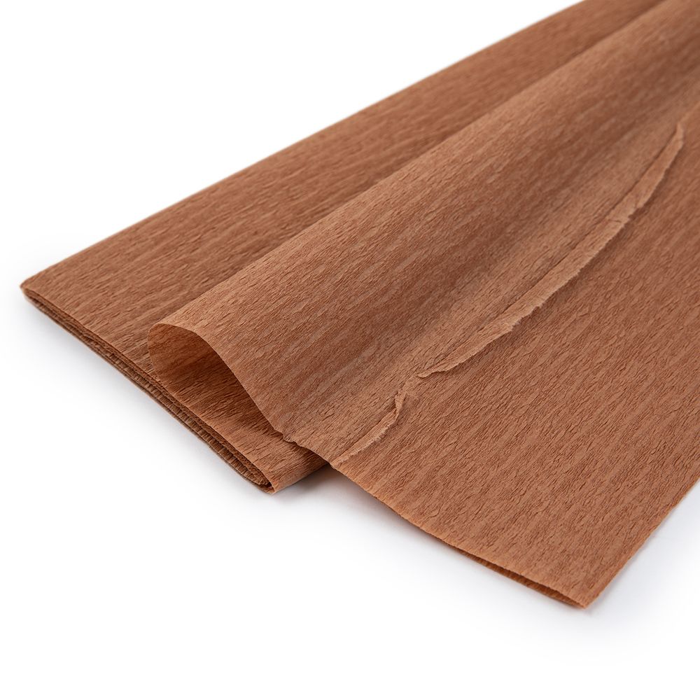 Крепированная бумага 20 г/м², 50 см / 2 метра, 5 шт, 44 св.коричневый, Blumentag REP-43