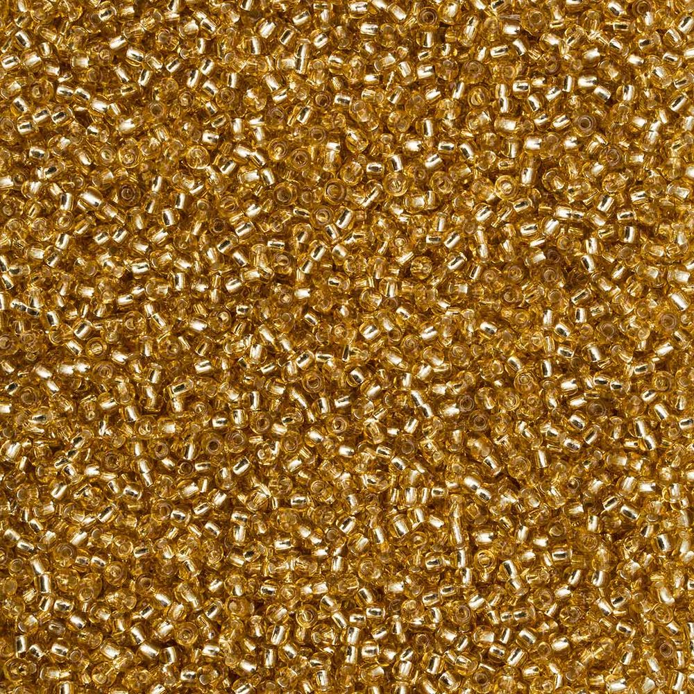 Бисер Preciosa 10/0 (2.3 мм), 500 г, прозрачный с серебр. центром, круг.отв., (17020) 331-19001-10/0