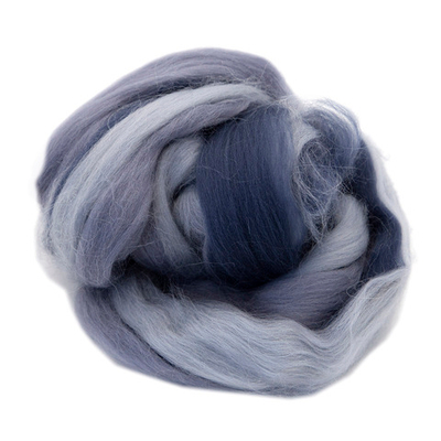 Шерсть для валяния Камтекс Лента для валяния п/тонкая 1х50 г, (25-28 мкр), 2.1 м, меланж 9 408, 618790-1