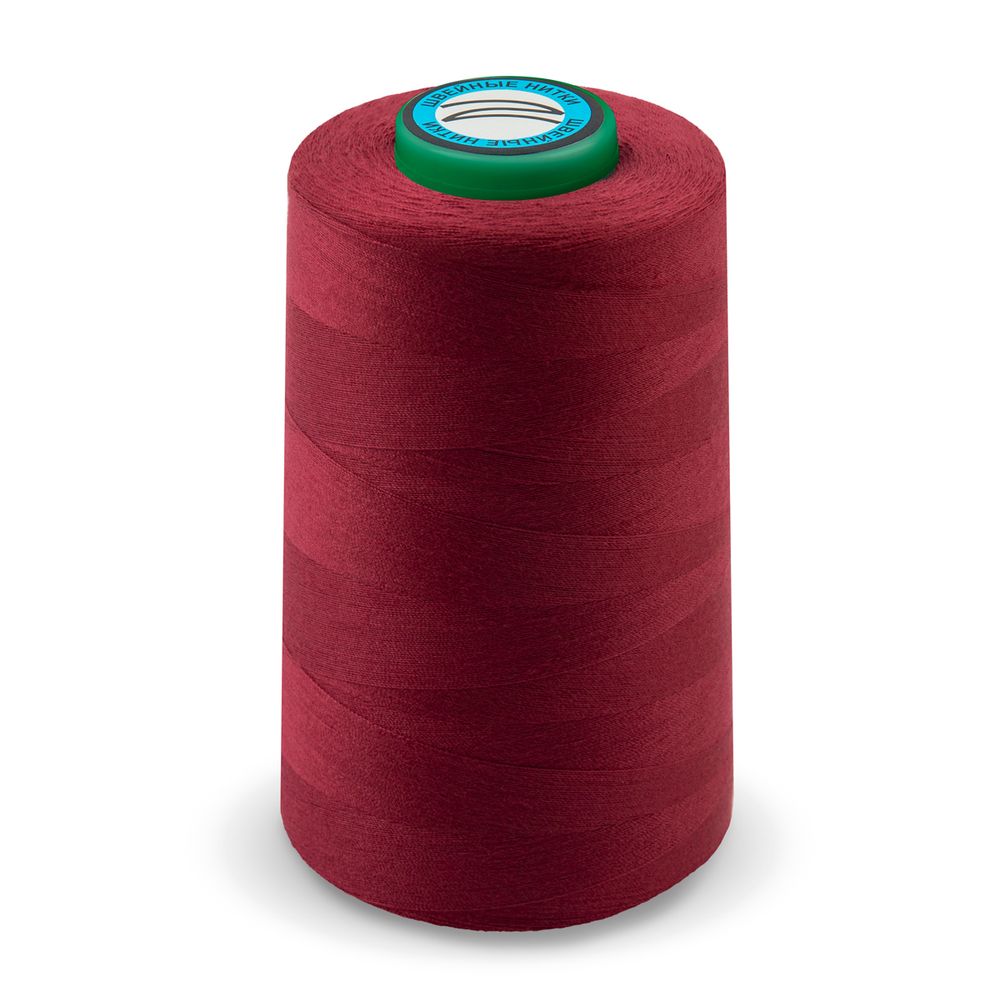 Нитки универсальные Nitka 40/2, 4570 м (5000 ярд) / 1 кат., 121 бордовый