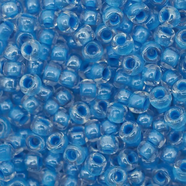 Бисер Preciosa прозрачный с цв. центром и покрытием, круг.отв., 100 г (5х20 г), (38636)331-19001-10/0-38636