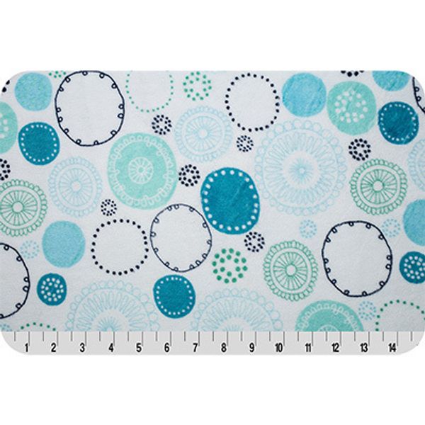 Плюш (ткань) Peppy Mockingbird Cuddle 440 г/м², 48х48 см, whimsy circle aruba