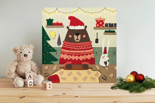 Алмазная (кристальная) мозаика Фрея ALBP-291, постер Рождественское печенье, 30х30 см