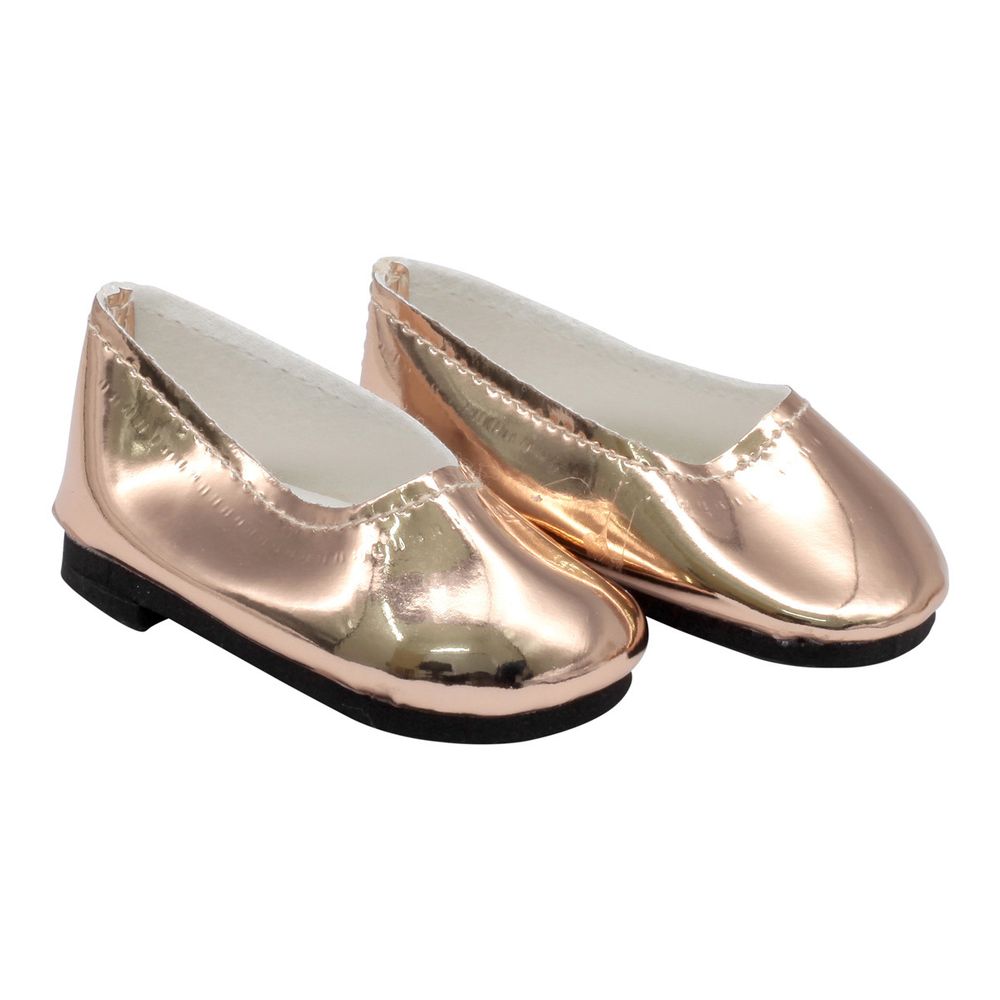 Туфли для куклы Металлик, 7см, цв. золотой, MISU-4