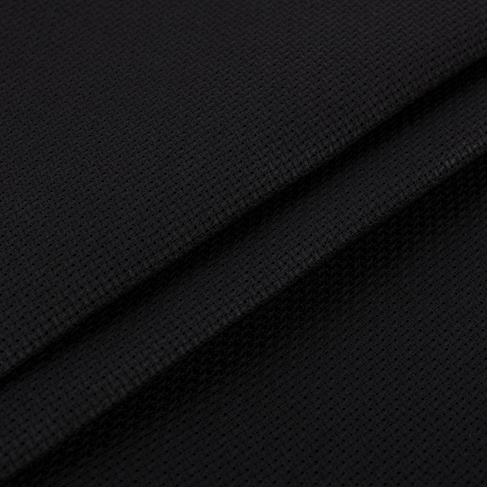 Канва Aida 14 ct, 150 см / 10 метров, чёрный, Gamma K04