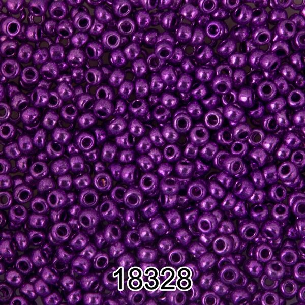 Бисер Preciosa 10/0 (2.3 мм), 500 г, 18328 (Ф651) фиолетовый/металлик