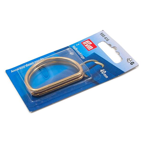 Полукольцо литое металл внутр. 40 мм (внешн. 45х34 мм), 2 шт, цв.светлое золото, Prym