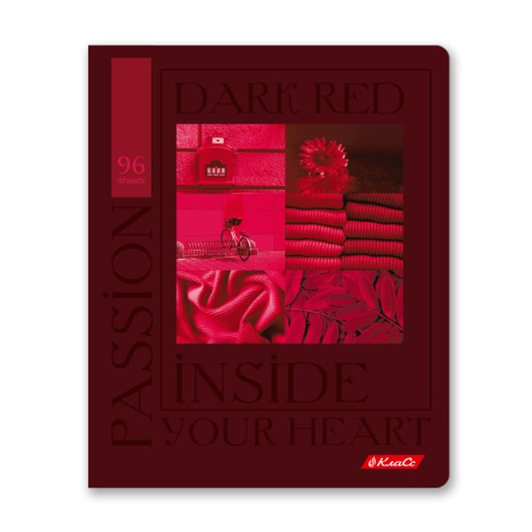 Тетрадь ученическая общая, софт-тач ламинация, A5+ 96 л. на скобе 60 г/м², белизна 100%, 5 шт, клетка в термоусадочной пленке, 000768 Дикая вишня, Светоч 96ТЕТк-006