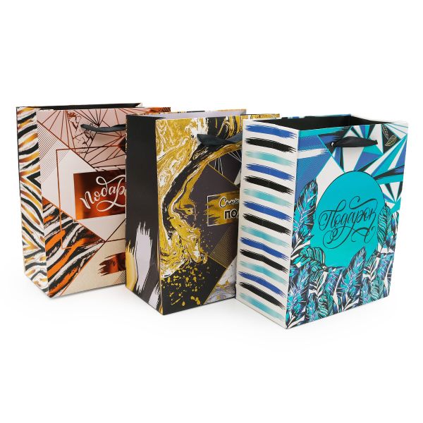 Пакет подарочный микс, рисунок фольга 18х23, уп/12 шт, Ч44590