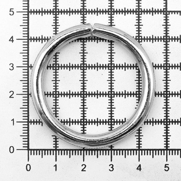 Кольцо сварное металл in ⌀35 мм (45 мм внешн.), 10 шт, никель